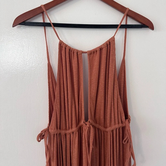 Free People Beach Love Spell Maxi Ribbed Orange Dress - Picture 5 of 7